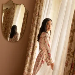 Bertioli By Thyme Silkwear Silk Robe In Pink Rose