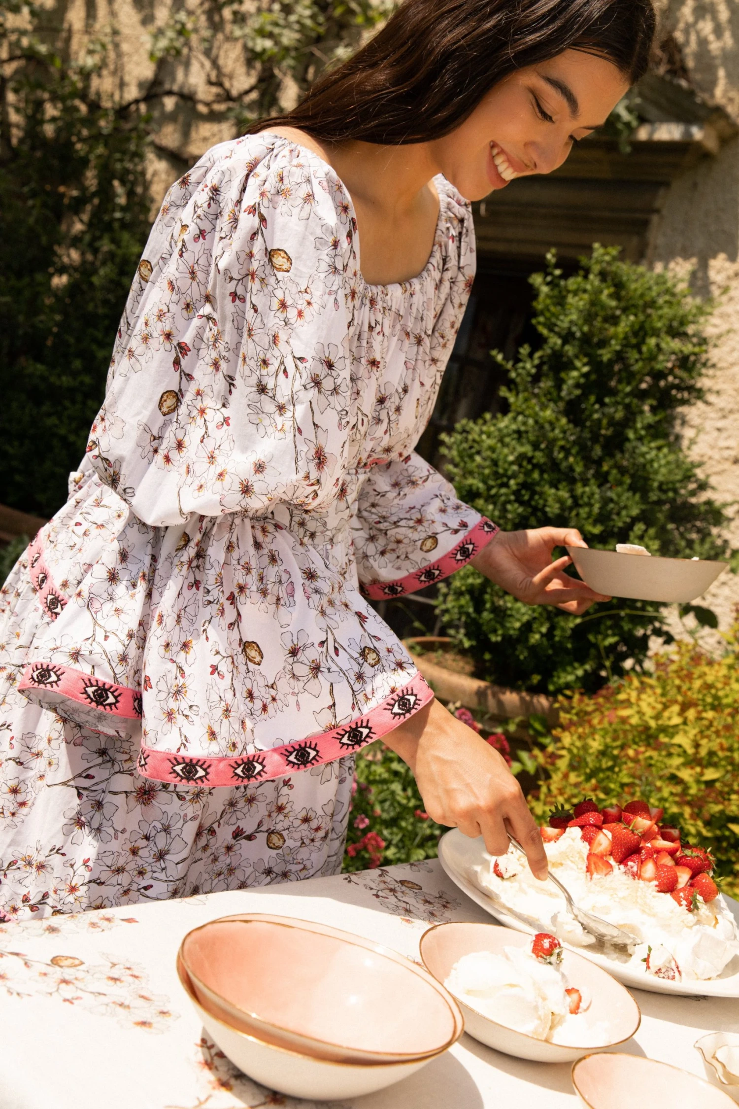 Flora Sardalos Womenswear Amargos Dress - Almond Blossom