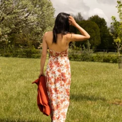 Bertioli By Thyme Silk Dress In Wild Rose