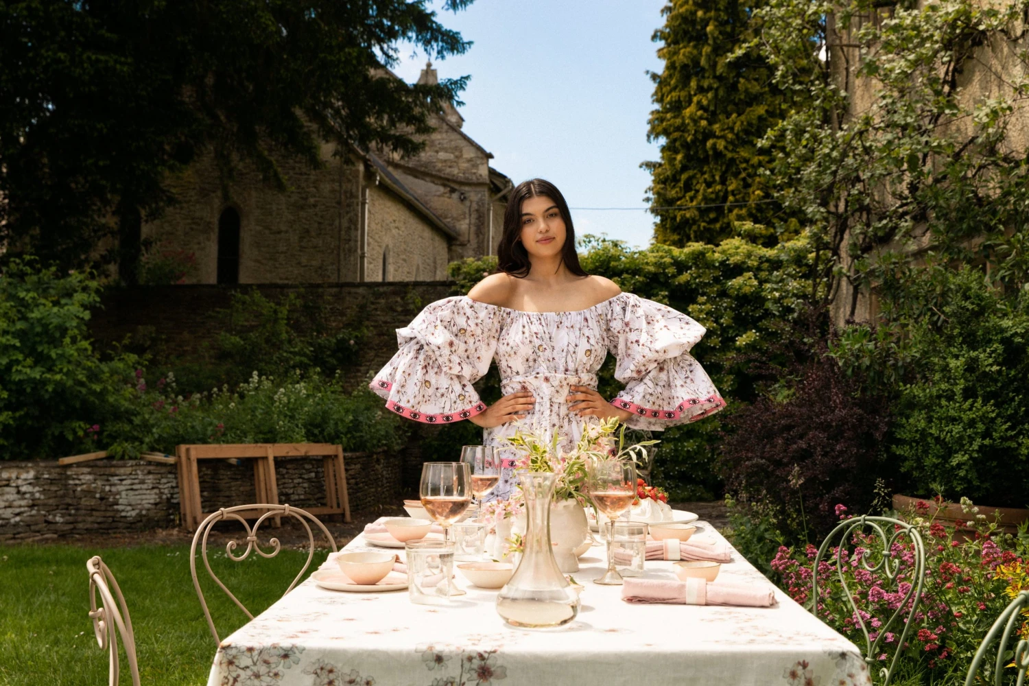 Flora Sardalos Womenswear Amargos Dress - Almond Blossom