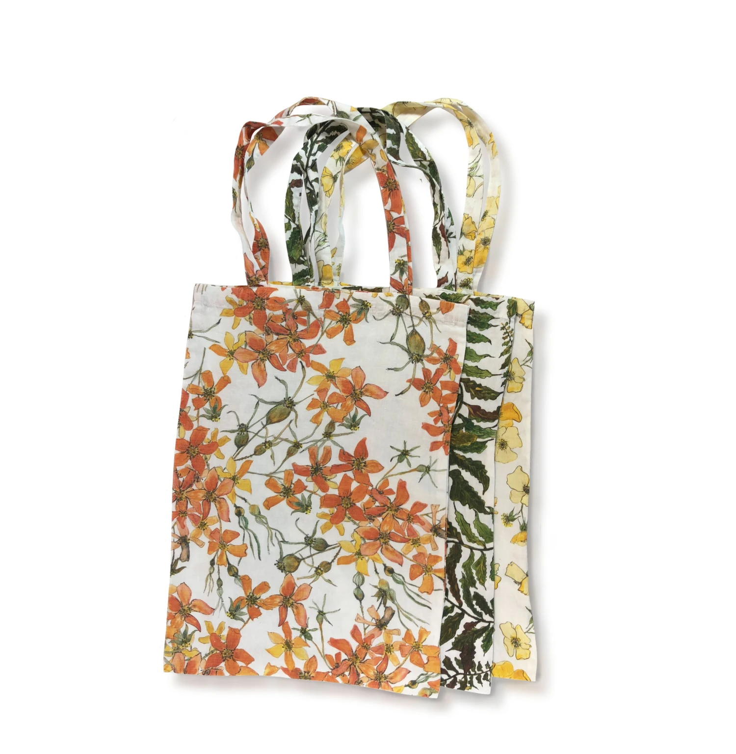 Bertioli By Thyme Bags & Baskets Yellow Rose Printed Linen Book Bag