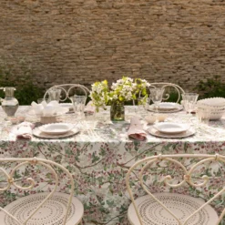 Bertioli By Thyme Cherry Blossom Linen Table Cloth Table Linens