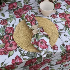 Bertioli By Thyme Rosa Rugosa Linen Napkin Table Linens