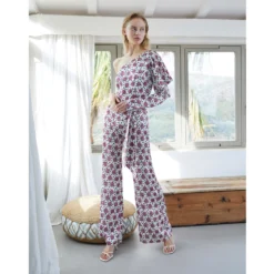 Seren Bibi Jumpsuit In Polka Dot Floral