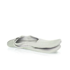 Thyme Accessories Leather Slippers In White