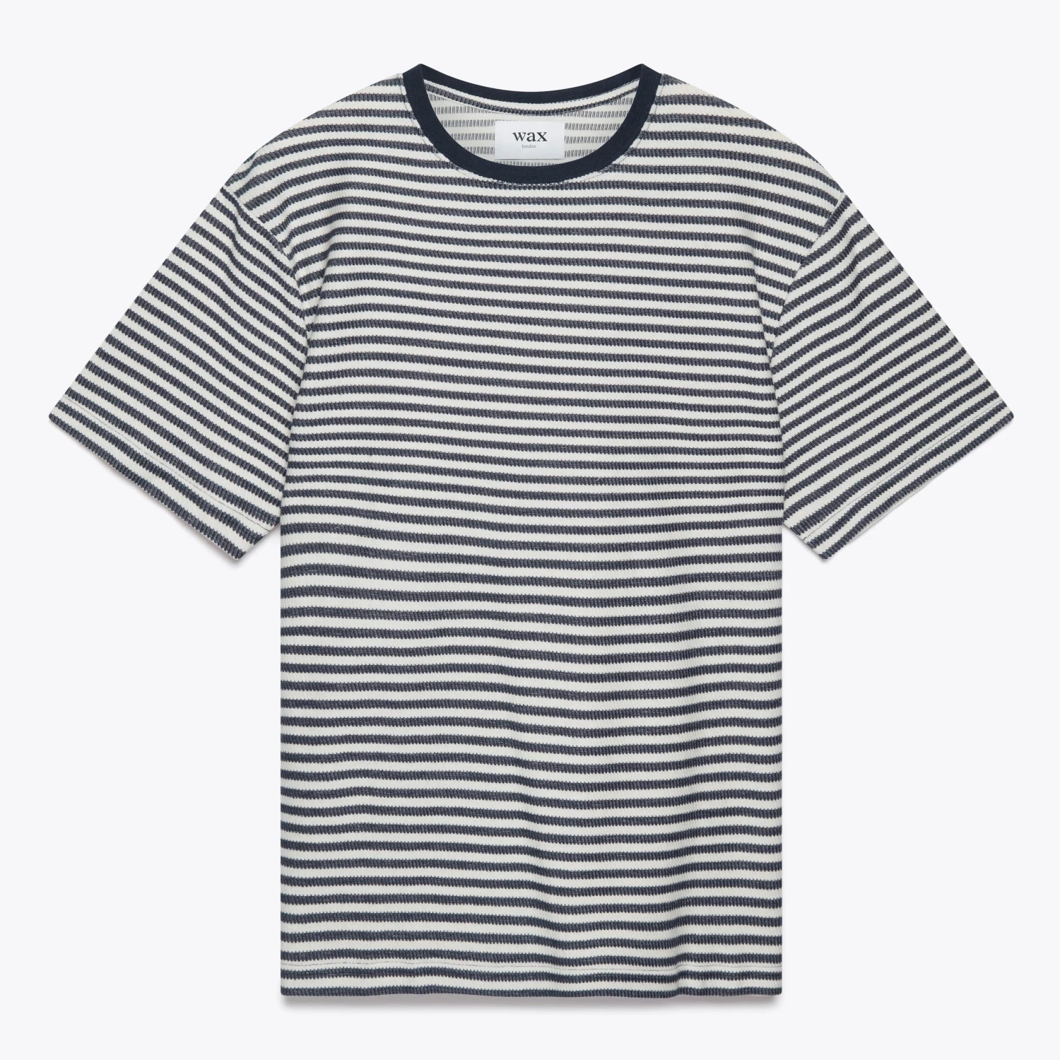 Wax London Stripe T-shirt - Navy/Ecru Menswear