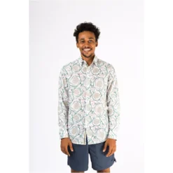 Wild Rose Block Printed Shirt-Zabibu Menswear