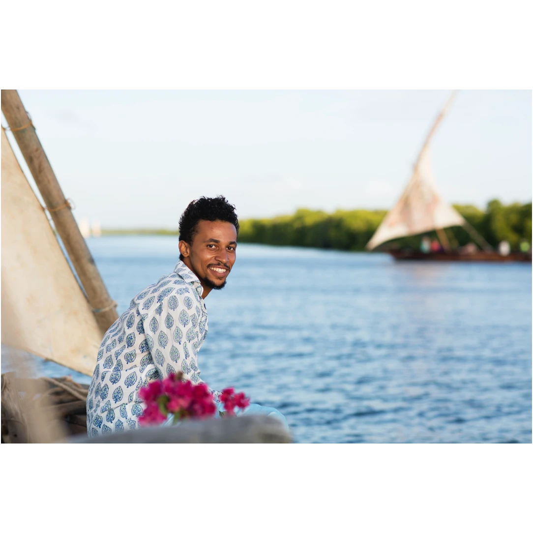 Wild Rose Menswear Block Printed Shirt-Ol-Tarakwa