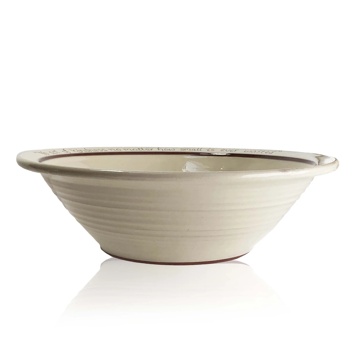 Thyme Farmhouse Bowl With Text In White