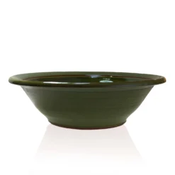 Thyme Ceramics Farmhouse Bowl With Text In Green