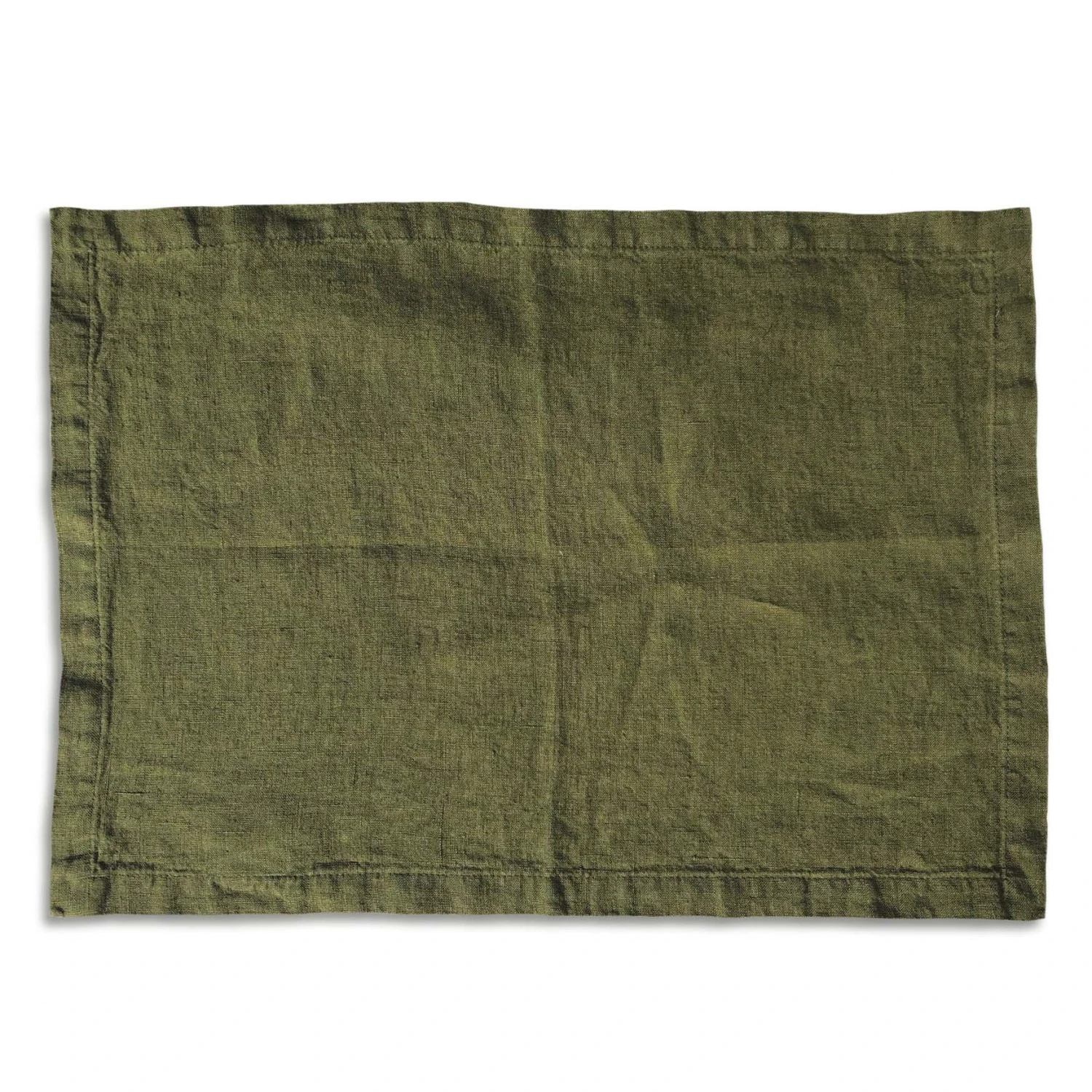 Bertioli By Thyme Dark Green Linen Placemat Table Linens