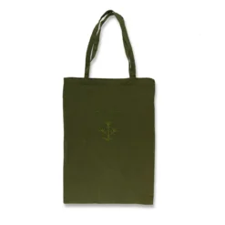 Bertioli By Thyme Embroidered Book Bag In Dark Green Bags & Baskets
