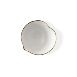Thyme Ceramics Heart Bowl With Gold Rim
