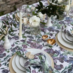 Bertioli By Thyme Hellebore Linen Table Cloth Table Linens
