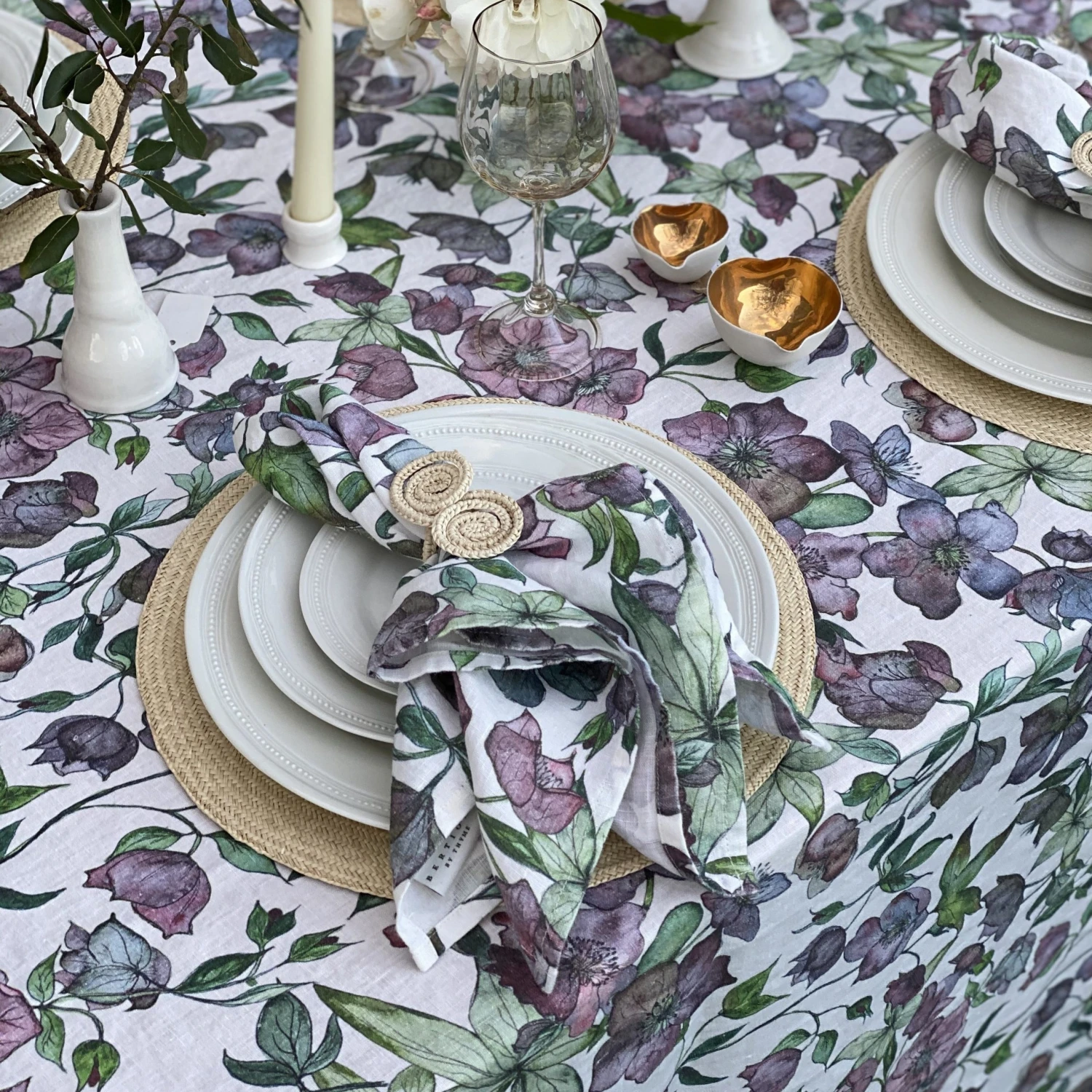 Bertioli By Thyme Hellebore Linen Napkin