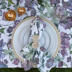 Bertioli By Thyme Hellebore Linen Table Cloth Table Linens