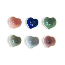 Thyme Ceramics Heart Bowl With Light Blue Centre