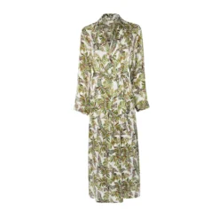 Bertioli By Thyme Silk Robe In Fern Silkwear
