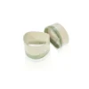 Thyme Ceramics Ceramic Napkin Ring With Light Green Stripe