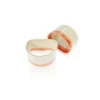 Thyme Ceramic Napkin Ring With Pink Stripe