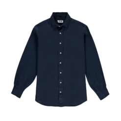 Love Brand Menswear Abaco Linen Shirt - Navy Blue