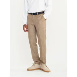 Wax London Alp Smart Check Trouser - Brown