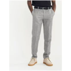 Wax London Alp Smart Trouser - Herringbone Menswear