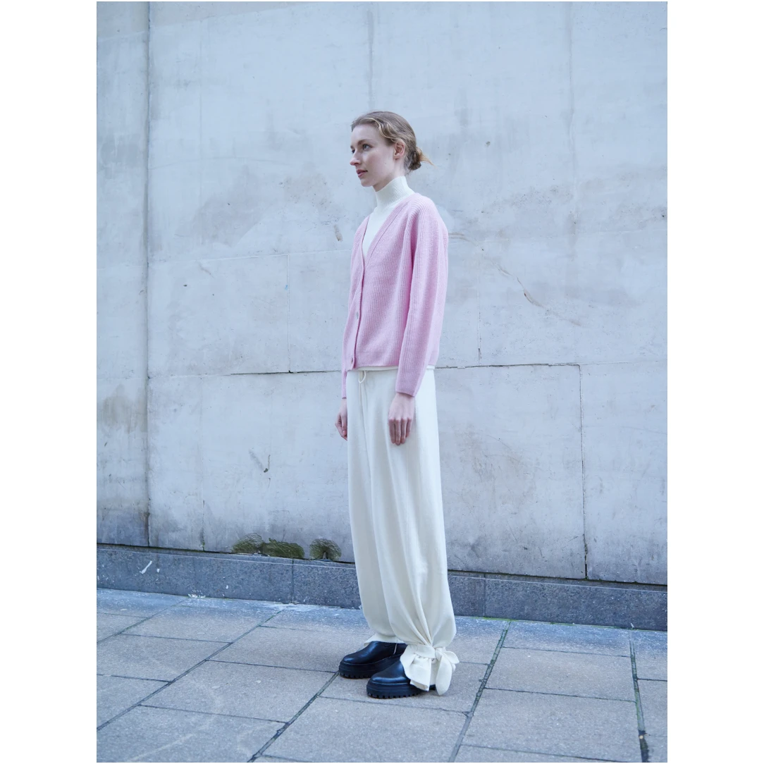 Mandkhai Cropped Cardigan-Light Pink Womenswear