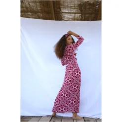 Valle & Vik The Long Flirt Shirt Dress In Ville Blomst Pink Womenswear