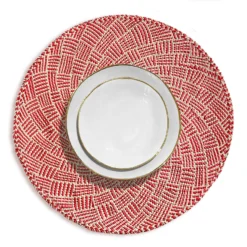 Colombia Collective Scarlett Red Narino Woven Placemat Placemats