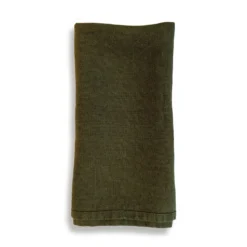 Bertioli By Thyme Dark Green Linen Napkin Table Linens