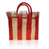 Colombia Collective Narino Woven Tote In Scarlett Stripe