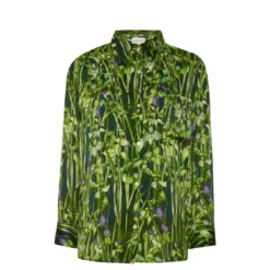 Bertioli By Thyme Silk Shirt In Rivermint With Stripe Silkwear