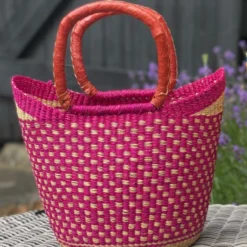 Mmaa Social Market Basket In Pink Bags & Baskets
