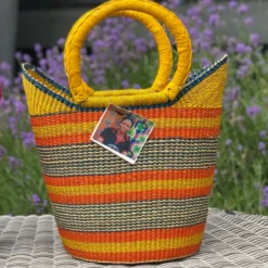 Mmaa Social Market Basket In Yellow/Orange