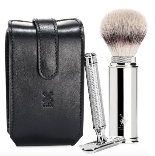 Muhle Travel Set Chrome - Black Wash Care & Washbags
