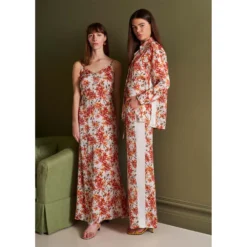 Bertioli By Thyme Silkwear Silk Shirt In Wild Rose With Stripe