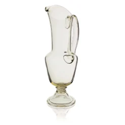 Thyme Hand Blown Tall Slim Glass Jug Glassware