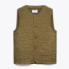 Wax London Tim Quilted Gilet - Khaki