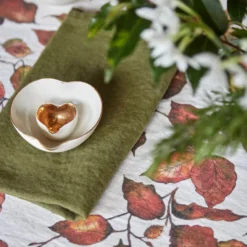 Bertioli By Thyme Dark Green Linen Napkin Table Linens
