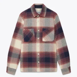 Wax London Whiting Overshirt - Rust Menswear