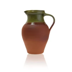 Medium Thyme Farmhouse Water Jug In Green Ceramics