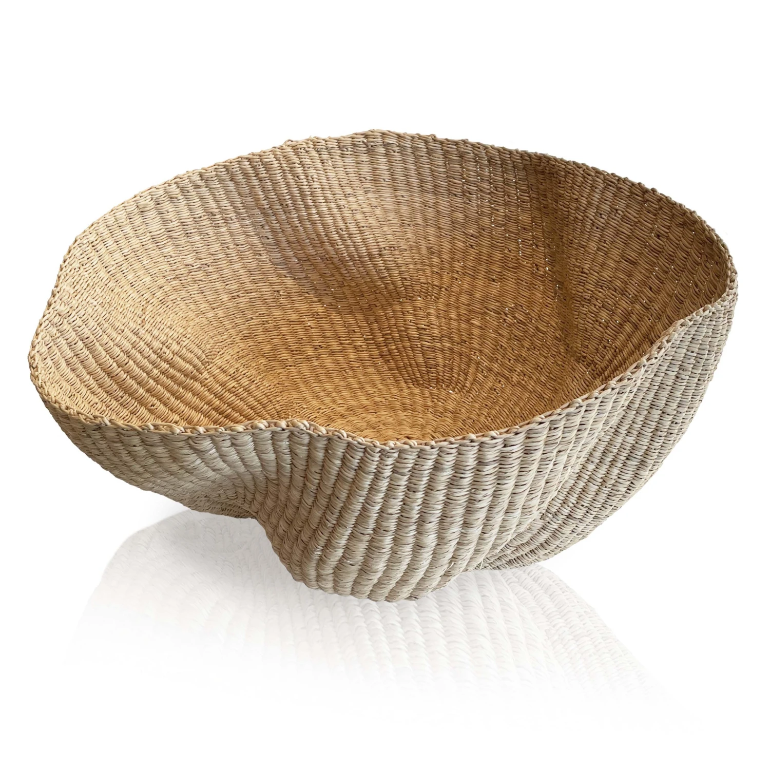 Mmaa Social Hand Woven Wavy Basket In Medium Bags & Baskets