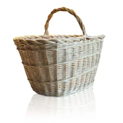 Nadine Anderson White Willow Basket With Handle