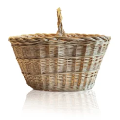 Nadine Anderson White Willow Basket With Handle