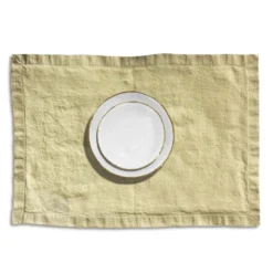 Bertioli By Thyme Table Linens French Vanilla Linen Placemat