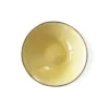 Thyme Hand Made Bowl With Gold Rim In Yellow Ceramics