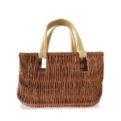 Rosa Mosa Willow Basket Bag With Yellow Handles Bags & Baskets
