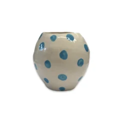Lomito Ceramics Vase With Blue Dots