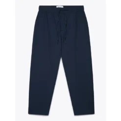 Wax London Kurt Seersucker Trouser - Navy